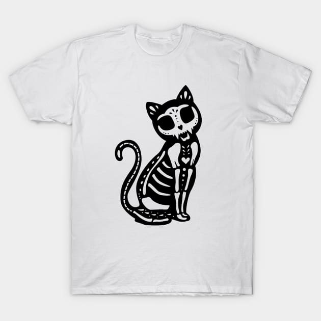 Macabre Cat T-Shirt by Vincent Trinidad Art